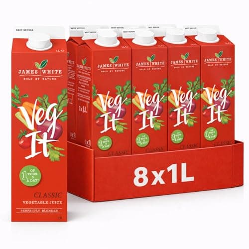Image of James White Veg It 1L Cartons - Vegetable Juice - All Natural - Vegan - No Added Sugar (Pack of 8)