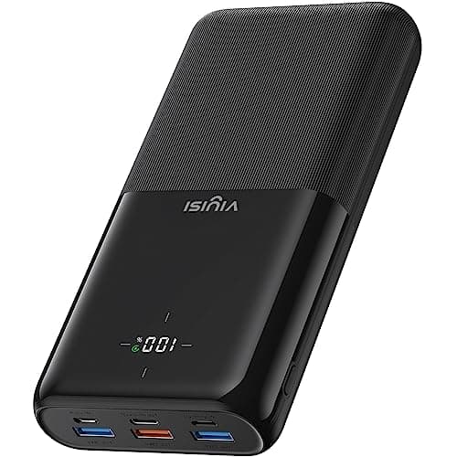 Image of VIYISI Power Bank 30000 mAh 22.5W Fast Charging Battery Pack USB C Portable Charger with 4 Outputs & 3 Inputs for Samsung iPhone iPad Android Phones-Black