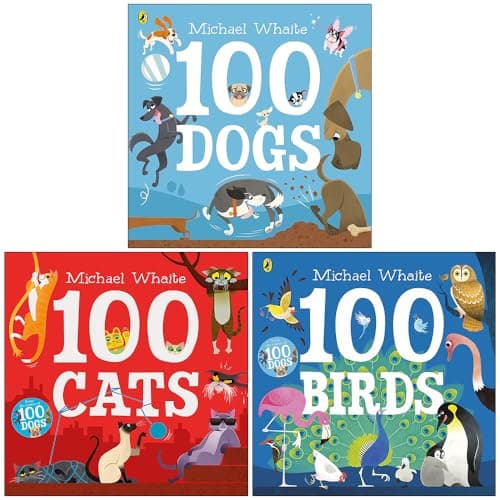 Image of Michael Whaite Collection 3 Books Set (100 Dogs, 100 Cats & 100 Birds)