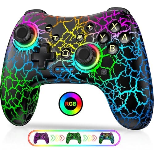 Image of HASACOOL Switch Controller, Wireless Switch Pro Controllers for Nintendo Switch 2/Lite/OLED, Ergonomic Adjustable Remote Accessories Compatible with PC/Android/IOS with Turbo & Vibration
