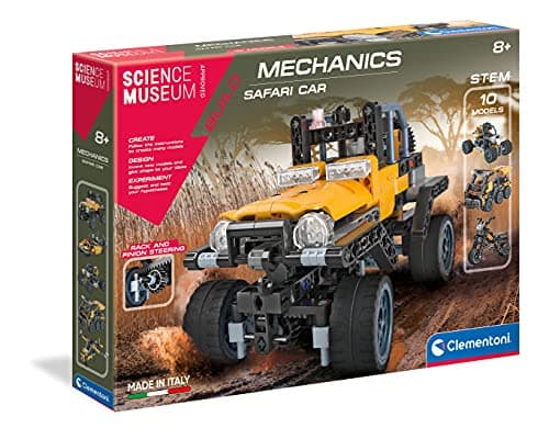 Image of Clementoni 61539 Jeep Safari Mechanics Kit for Children-Ages 8 Years Plus, Multi Coloured