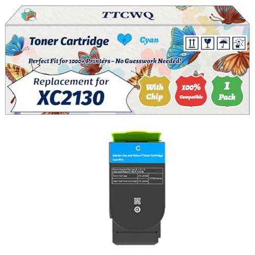 Image of Compatible for Lexmark XC2130 Toner Cartridge Work for Lexmark XC2130 XC2132 Printers, with Chip, High Yield 6000 Pages, High-Definition Printing (1 Pack Cyan)