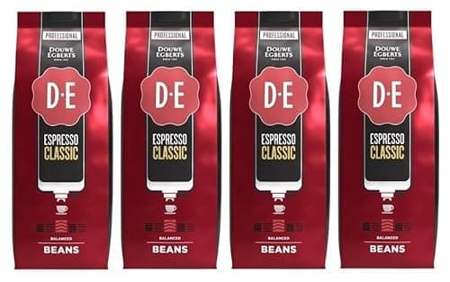Image of Douwe Egberts Espresso Classic Coffee Beans 1kg (Pack of 4) Intense Aroma & Rich Taste