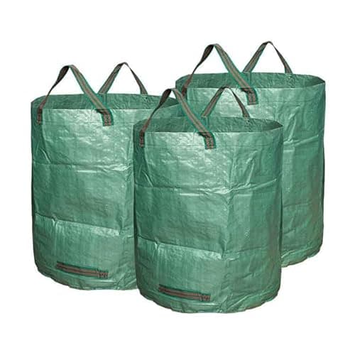 Image of Ram® Heavy Duty Garden Waste Bags - 272 Litre - 3 Sacks - Industrial Handles & Fabric - Garden/Green Waste Sacks - Reusable