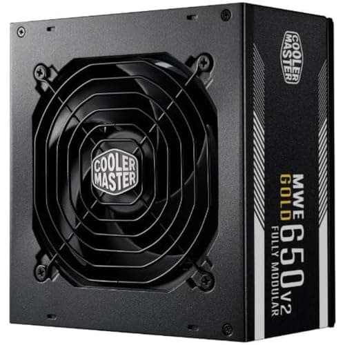 Image of Cooler Master MWE 650 Gold V2 Fully Modular PSU (UK Plug) - 80 PLUS Gold 650W Power Supply Unit, Flat Black Cabling, 120mm HDB Fan, High-Temperature Threshold - 5 Year Warranty