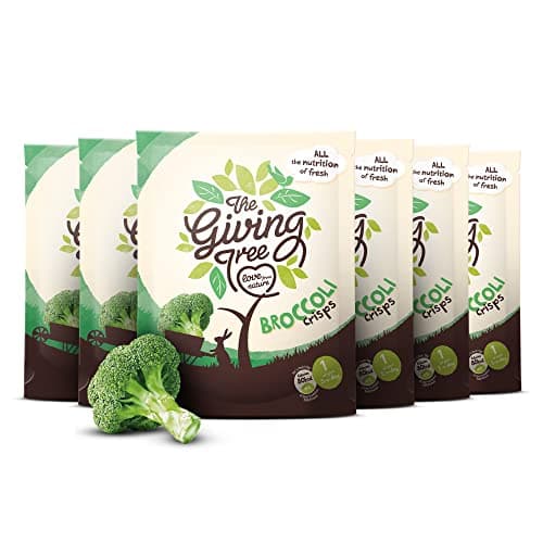 Image of The Giving Tree Vacuum Fried Veggie Crisps - Vegan, Gluten Free Nutritional Crisps (Broccoli, 18g (Pack of 6))