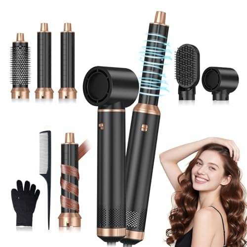 Image of Hair Styler 5 in 1, Magic Hairstyler, 1000W Hair Dryer Brush with Curl, Straighten, Volumise, Smooth and Hairdryer Brushes for Styling,All Hair Types Negative Ion Hair Care