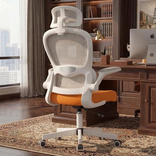 Image of Blisswood Desk Chair, Ergonomic Office Chairs for Home with Lumbar Support, High Back Computer Chairs with Flip-up Armrests, 130° Recline, Adjustable Height Tilt Function for Work Study