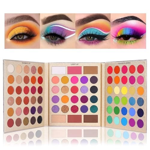 Image of UCANBE Pretty All Set Eyeshadow Palette Gift Set Pro 86 Colors Makeup Kit Matte Shimmer Eye Shadow Highlighters Contour Blush Powder All In One Valentine's Day Holiday Makeup Pallet