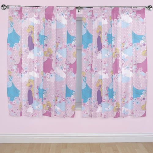 Image of Disney 72-inch Princess Dreams Curtains, Multi-Colour