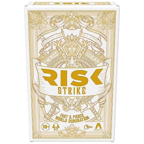 Image of Hasbro Gaming Risk Strike Cards and Dice Game, Quick-Playing Strategy Card Game for 2-5 Players, 20 Min. Average, Family Games, Party Games