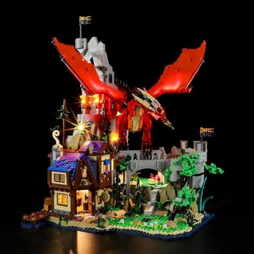 Image of LIGHTAILING Light For 21348 Dungeons & Dragons: Red Dragon's Tale - Led Lighting Kit Compatible With Building Blocks Model - NOT Included The Model Set