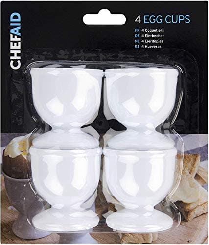 Image of 3 X Plastic Egg Cup Set, White