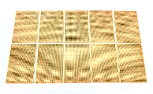 Image of Rk Education Copper Veroboard/Stripboard for PCB Prototyping - Medium 64x95mm, Pack of 10