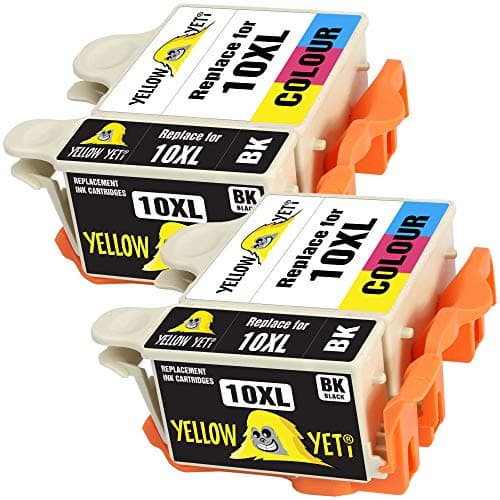 Image of YELLOW YETI Replacement for Kodak 10 10XL 10B 10C Ink Cartridges compatible with Kodak ESP 3 5 7 9 3250 5100 5210 5250 5300 5500 6100 6150 7250 9250 Hero 6.1 7.1 9.1 (2 Black + 2 Colour)