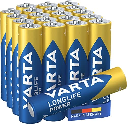 Image of Varta Longlife Power AAA Alkaline Batteries LR03 - Pack of 20 - Packaging May Vary