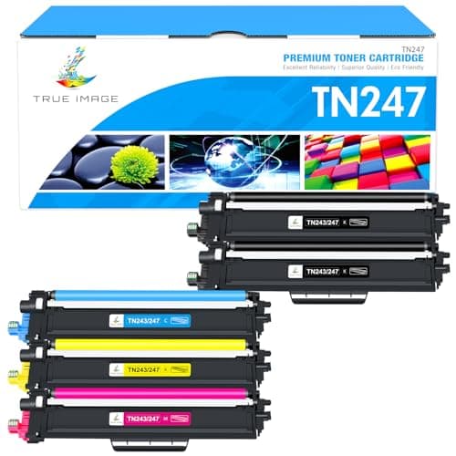 Image of TRUE IMAGE TN-243CMYK Toner Compatible for Brother TN243CMYK TN247 TN-243 DCP-L3550CDW DCP-L3510CDW HL-L3210CW MFC-L3750CDW HL-L3230CDW MFC-L3710CW TN-247BK TN-247C TN-247Y TN-247M,5-Pack
