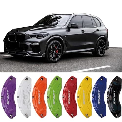 Image of 4pc Brake Caliper Covers Compatible Front Rear for BMW X5 Accessories (Blue)
