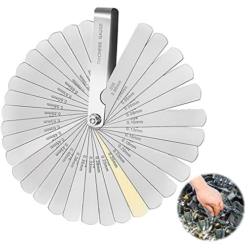 Image of Feeler Gauges Stainless Steel Feeler Gauge Dual Markered Imperial and Metric Feeler Gauge Set 32 Blades Valve Feeler Gauges Spark Plug Feeler Gauges mm feeler gauges imperial(0.04-0.88mm)