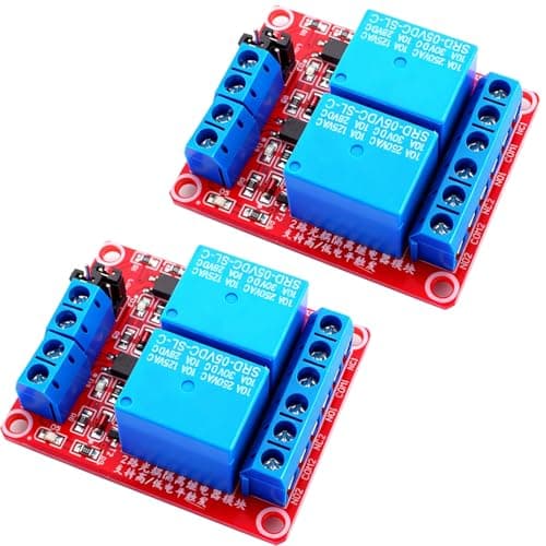 Image of RUNCCI-YUN 2 pcs 5V 2-Channel relay module with Optocoupler Relay Board,High or Low Level Trigger Expansion Board for Raspberry Pi Arduino