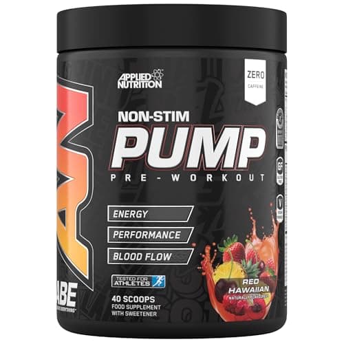 Image of Applied Nutrition ABE Pump Pre Workout - All Black Everything Stim Free Pump Pre Workout Powder | Pump, Energy & Strength with Citrulline, Creatine, Beta-Alanine (500g - 40 Servings) (Red Hawaiian)
