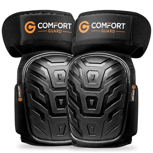 Image of COMFORTGUARD Knee Pads for Work - Heavy Duty Gel & Foam Kneepads for Men & Women - Construction Gardening Flooring Tiling - Adjustable Straps & Carry Bag
