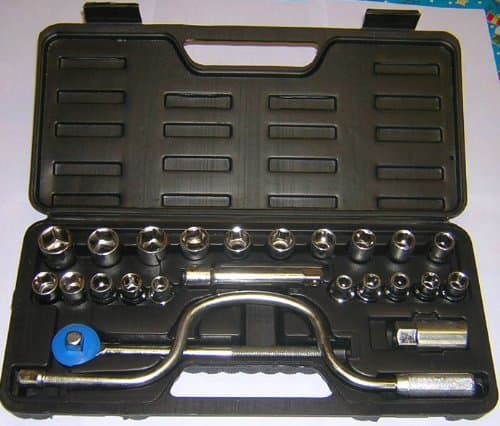 Image of 25pc socket set 1/2" drive Metric AF