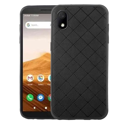 Image of ELISORLI Compatible with Alcatel Apprise/Glimpse/Volta/1B (2020) case Rugged Thin Slim Cell Accessories Anti-Slip Fit Rubber TPU Mobile Phone Soft Cover for 5002R 5002C 5002E 5002L Women Men Black