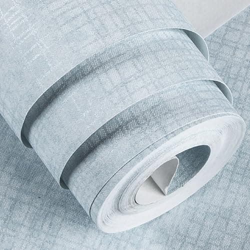 Image of Trafagala Light Blue Mix Plain Tartan Design Textured Wallpaper Free No Match Striped Wallpaper for Adults Kids Bedroom Living Room Hallway Stairs Lounge