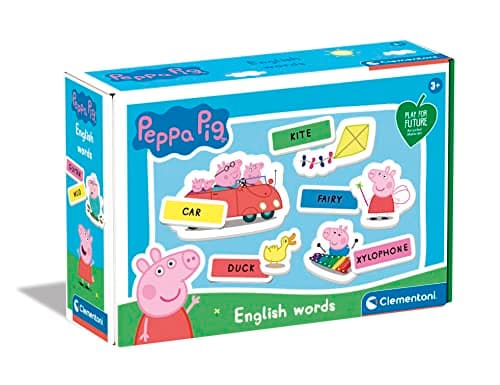 Image of Clementoni - 16352 - Peppa Pig - English Words - Educational Toys For 3 Years Old, Learning Toys, Flashcards - Made In Italy