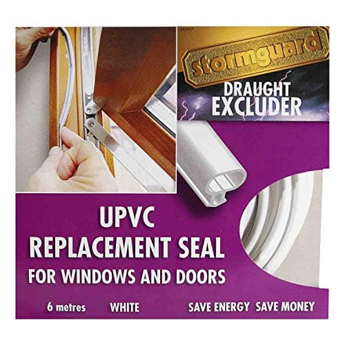Image of Stormguard Replacement Rubber UPVC window door gasket seal draught proofing excluder (6 Meters, White)