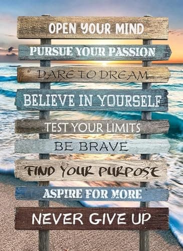 Image of Musevial Inspirational Stamped Cross Stitch Kits - Colorful Printed Easy Pattern Needlepoint Kits Embroidery Crafts for Adults Beginners Gift 12x16 Inch