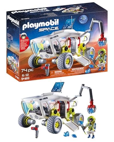 Image of Playmobil 9489 Space Mars Mission Research Vehicle with interchangable Attachments - Amazon Exclusive