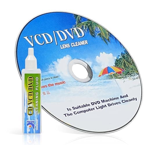 Image of CD/DVD Player Laser Lens Cleaner – Cleaning Disc with Ultra-Thin Brush and Cleaning Liquid – Universal
