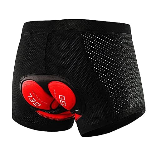 Image of NuCamper Men's Cycling Undershorts 5D Gel Padded Bike Shorts Breathable Mesh MTB Bike Riding Biking Underwear Shorts Black