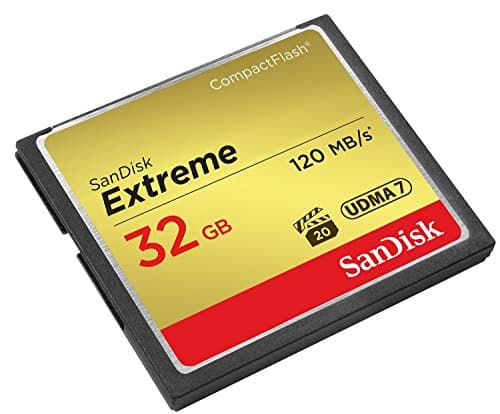 Image of SanDisk Extreme 32 GB UDMA7 CompactFlash Card - Black/Gold
