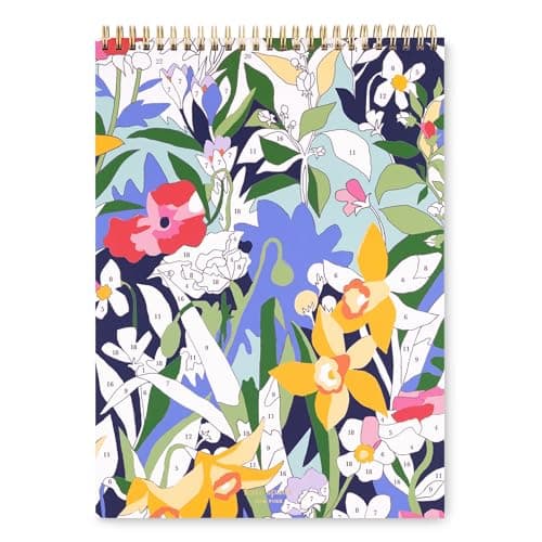 Image of kate spade new york Large College Ruled Notebook, Top Spiral Notebook with 160 Pages, 11.75" x 8.5" Writing Pad, Paint by Numbers