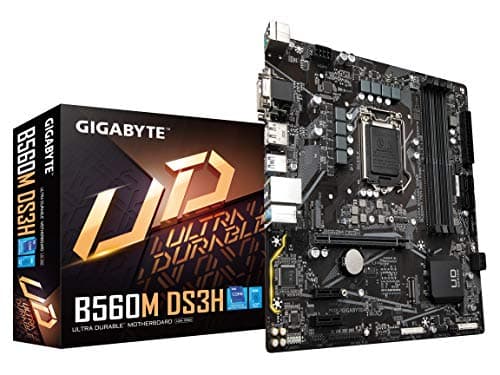 Image of GIGABYTE B560M DS3H (LGA 1200/ Intel/ B560/ Micro-ATX/Dual M.2/ PCIe 4.0/ USB 3.2 Gen1/ GbE LAN/Motherboard)