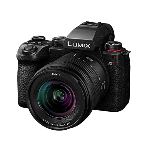 Image of Panasonic LUMIX DC-S5 II Full Frame Mirrorless Camera with 20-60mm F3.5-5.6 Lens, 4K 60P and 6k 30P, Flip Screen, Wi-Fi, Active IS, Black