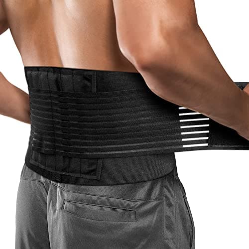 Image of ACWOO Lower Back Support Belt, Adjustable Lower Back Support Lumbar Brace with 6 Support Stays, Double Pull Lumbar Back Brace for Scoliosis & Sciatica Pain Relief, Men and Women (XL)