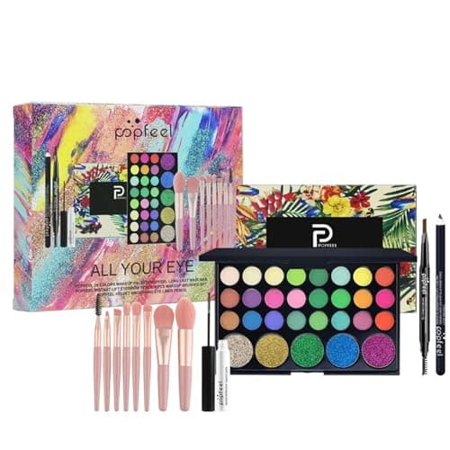 Image of FantasyDay All-in-one Makeup Gift Sets | Makeup Kit for Women Xmas Girls Essential Cosmetic Bundle Travel Make-up Include Eyeshadow Lipstick Blush Concealer Eyeliner Lipgloss Mascara Eyebrow Pencil
