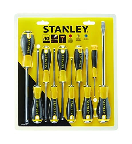 Image of STANLEY STHT0-60211 Essential Screwdriver Set - Yellow (10-Piece)
