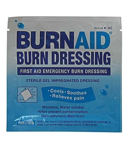Image of New Burnaid Burns Dressing 10 X 10cm Injury Support Fast Application Burn Aid