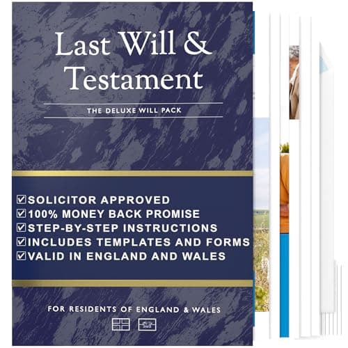 Image of Last Will and Testament Kit 2026 UK - Will Writing Kit - Legally Valid 8-in-1 DIY Legal Pack with Testament Template, Simple Form, Guides & Wills Kits UK 2026 - for England and Wales