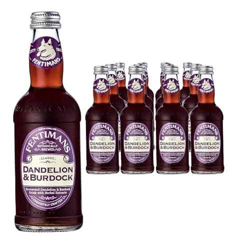 Image of Fentimans Dandelion and Burdock - Botanically Brewed Soft Drink - Exquisitely Crafted & Refreshing Soft Drinks - Gluten-Free and Vegan Friendly Soft Drinks - 12 x 275ml Bottles