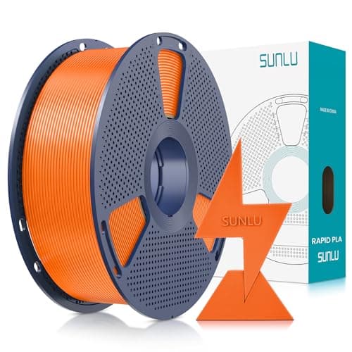 Image of SUNLU High Speed PLA Filament 1.75mm, Up to 600mm/s Fast Printing 3D Printer Hyper Filament, High Flow Speedy, Neatly Wound, Rapid HS-PLA, Dimensional Accuracy +/- 0.02mm, 1KG Sunny Orange