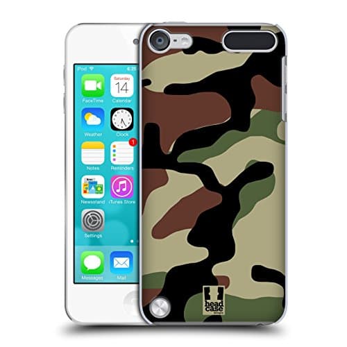 Image of Head Case Designs Woodland Military Camo Hard Back Case and Matching Wallpaper Compatible With Apple iPod Touch 5G 5th Gen
