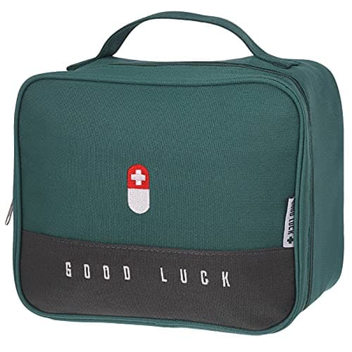 Image of upain First Aid Bag Empty Small Medical Kit Pouch Travel Emergency Pouch Lightweight Medicine Storage Bag Multifunctional Layered for Emergency Home Office Car Outdoors Boat Camping Hiking(Green)