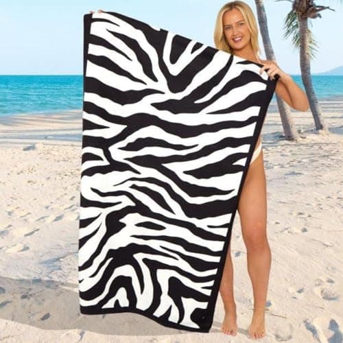 Image of GC GAVENO CAVAILIA Extra Large Beach Towel for Adults - Quick Dry Microfibre Printed Beach Towels - Super Absorbent Beach Towel for Swim (180 x 100 cm) - (1 Piece) Soft, Sand Free,Lightweight - Multi