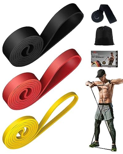 Image of Victoper Resistance Bands(3 Pieces)Pull Up Bands Gym Bands Resistance for Exercise Strength Training Fitness Pilates Yoga Stretch Toning,Pull up Resistance Band Includ Door Anchor and Storage Bag